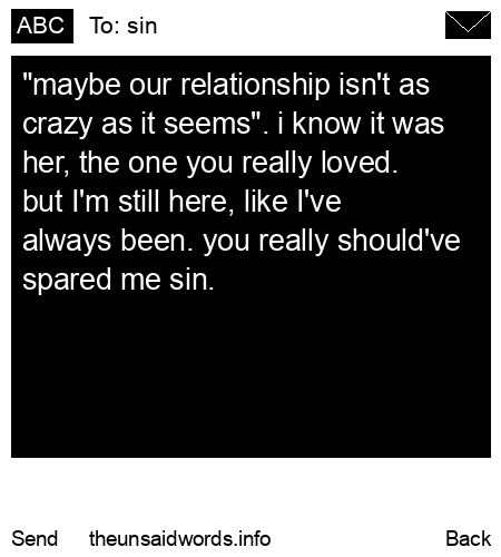 unsent message to sin
