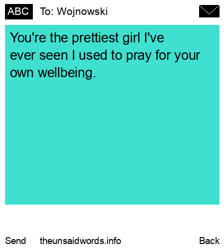 unsent message to Wojnowski