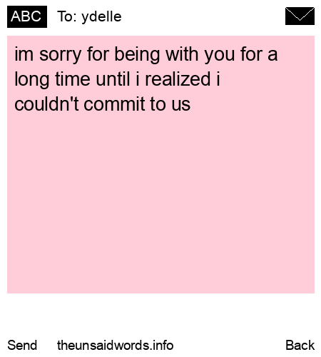 unsent message to ydelle