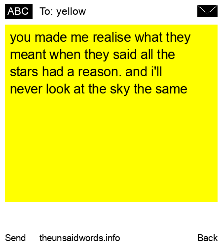unsent message to yellow