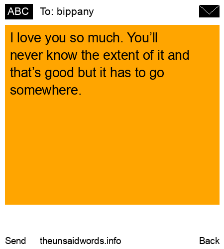 unsent message to bippany