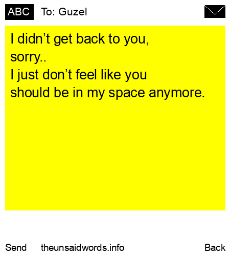 unsent message to Guzel 