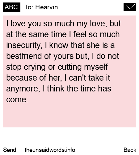 unsent message to Hearvin