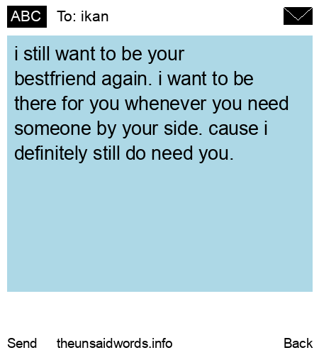 unsent message to ikan