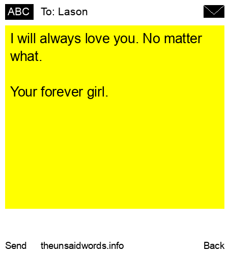 unsent message to Lason