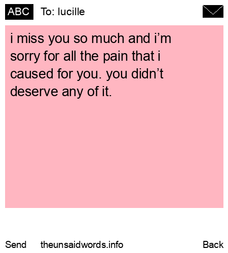 unsent message to lucille