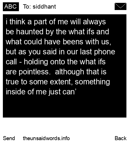 unsent message to siddhant