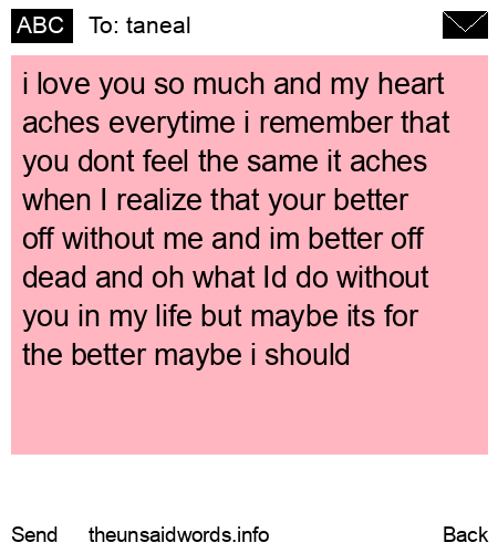 unsent message to taneal