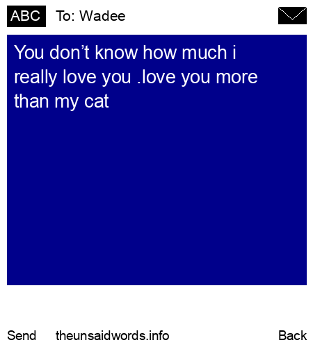 unsent message to Wadee