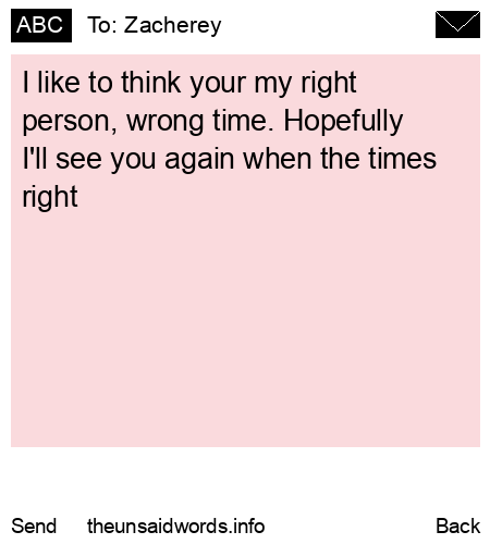 unsent message to Zacherey 