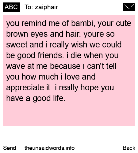 unsent message to zaiphair