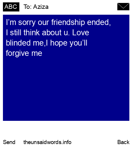 unsent message to Aziza