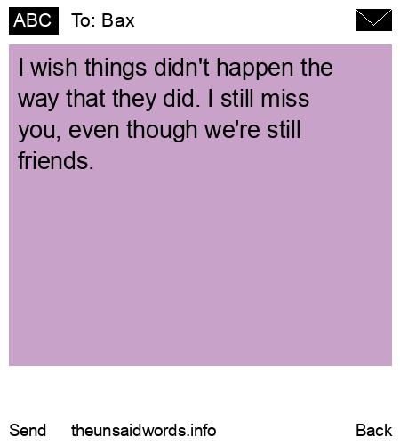 unsent message to Bax