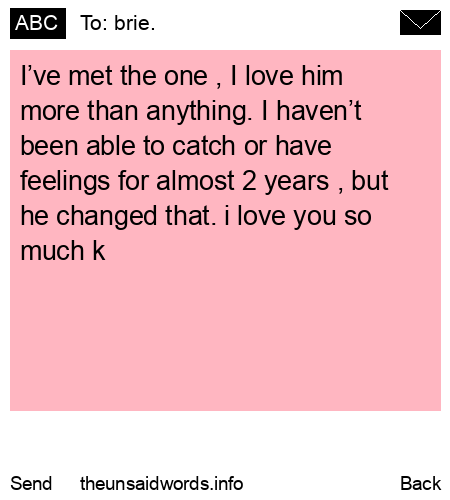 unsent message to brie.