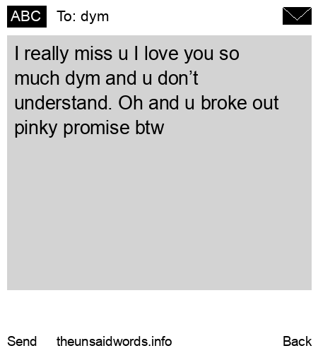 unsent message to dym