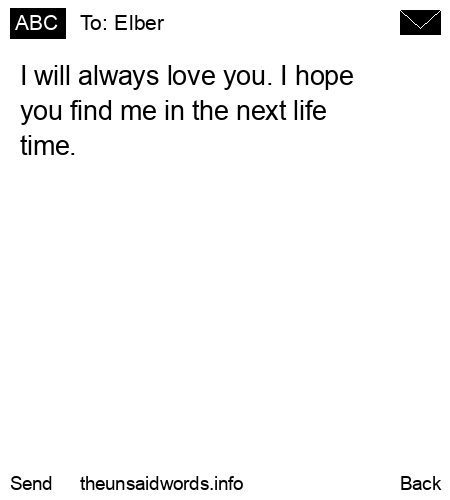 unsent message to Elber