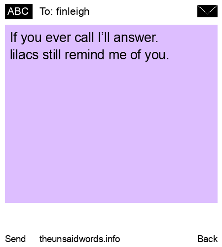 unsent message to finleigh