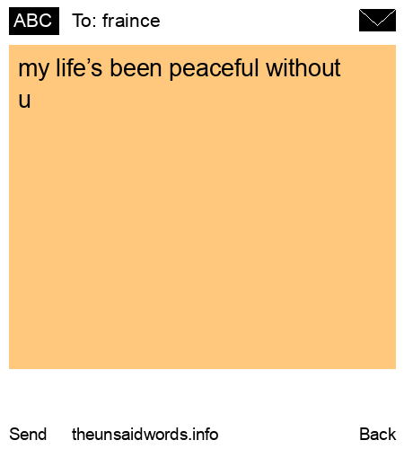 unsent message to fraince