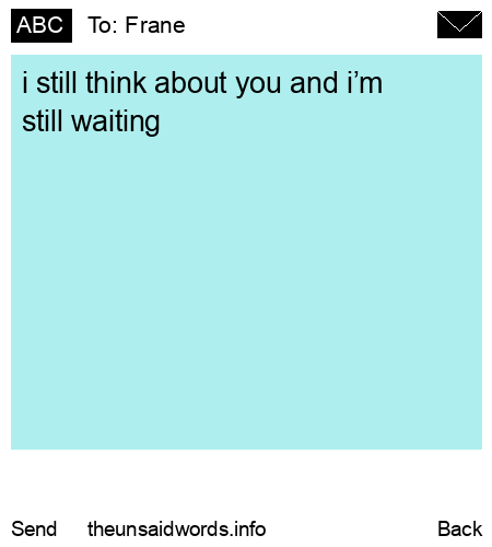 unsent message to Frane