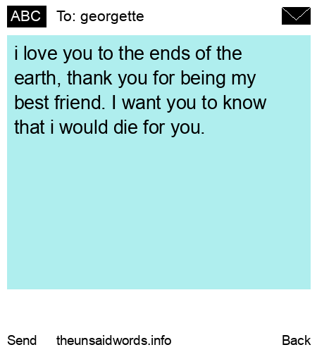 unsent message to georgette