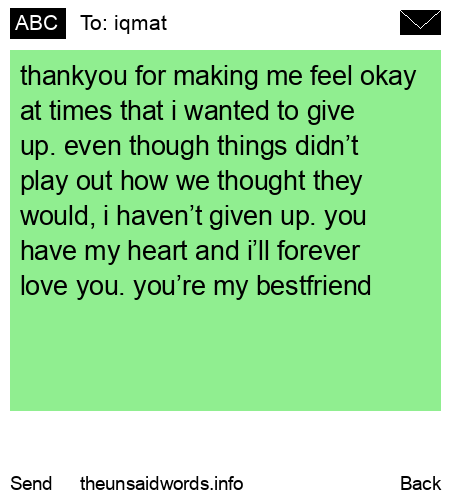 unsent message to iqmat