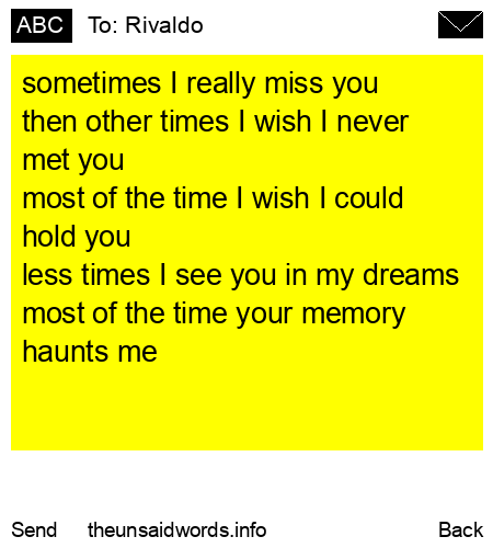 unsent message to Rivaldo