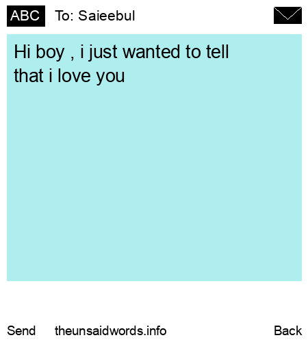 unsent message to Saieebul
