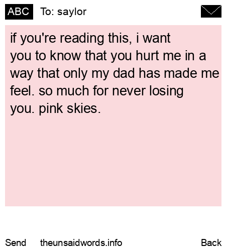 unsent message to saylor