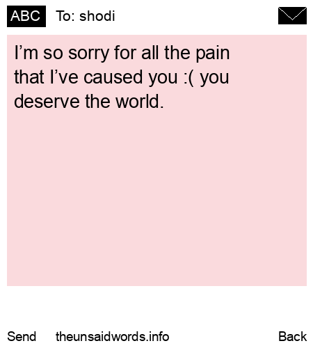 unsent message to shodi