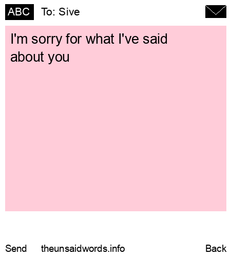 unsent message to Sive