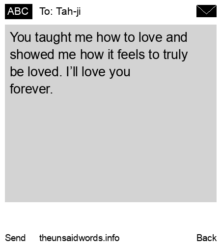 unsent message to Tah-ji