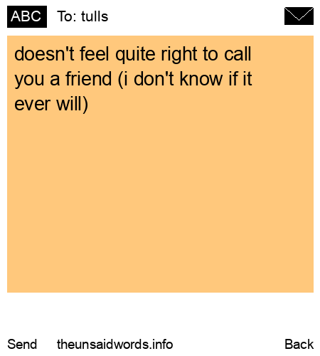 unsent message to tulls