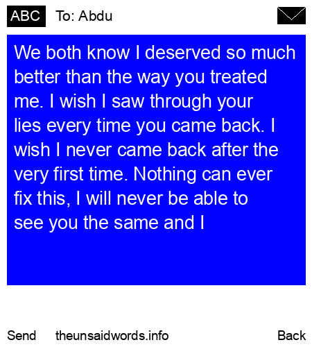 unsent message to Abdu