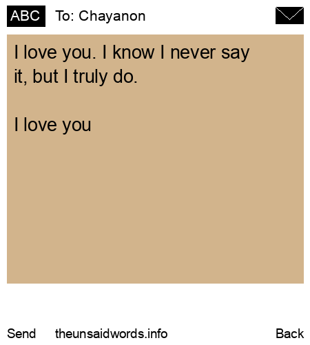 unsent message to Chayanon 