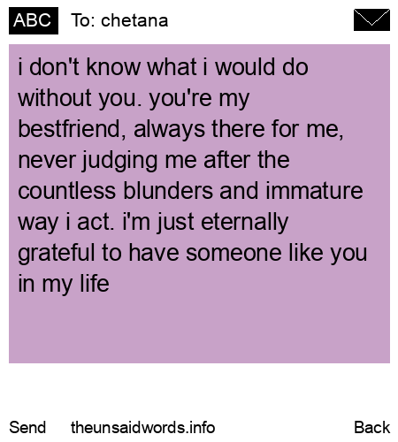 unsent message to chetana