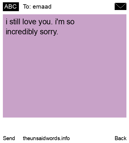 unsent message to emaad