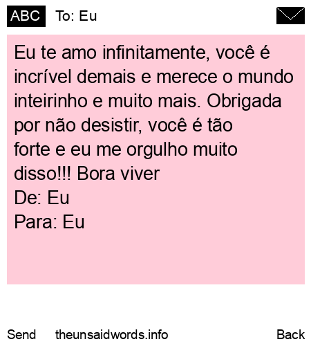 unsent message to Eu