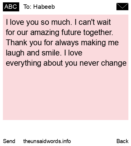 unsent message to Habeeb