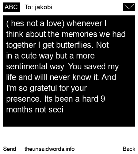unsent message to jakobi