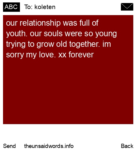 unsent message to koleten