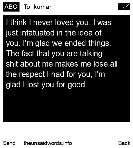 unsent message to kumar
