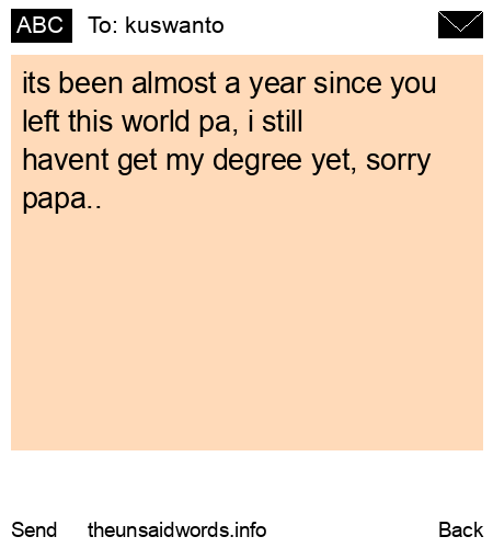 unsent message to kuswanto