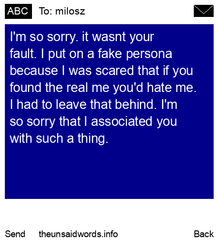 unsent message to milosz