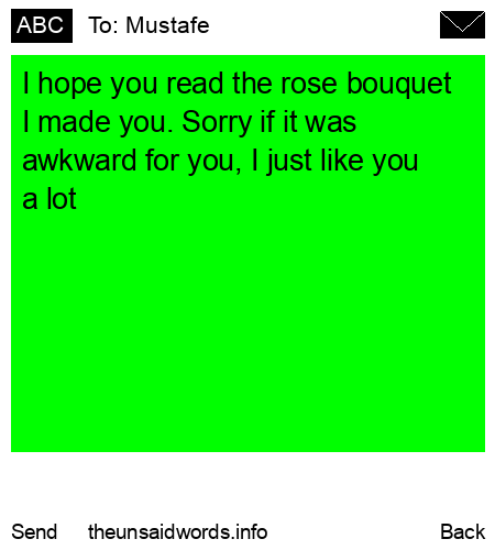 unsent message to Mustafe 