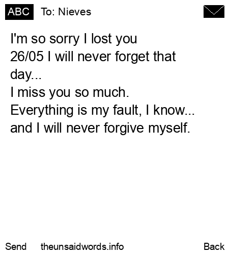 unsent message to Nieves