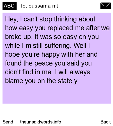 unsent message to oussama mt