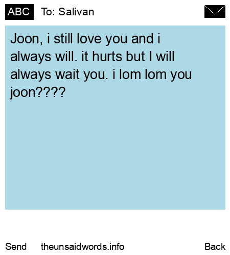 unsent message to Salivan