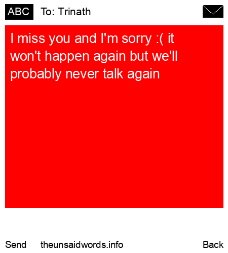 unsent message to Trinath