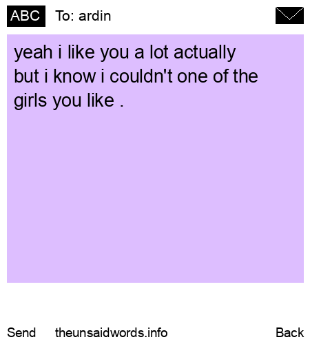 unsent message to ardin
