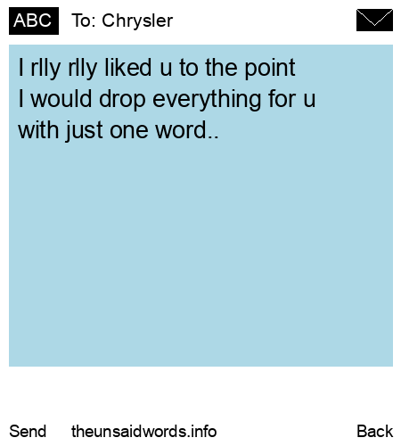 unsent message to Chrysler